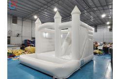 China ODM/OEM Inflatable White Wedding Bouncy Castle With Slide For Wedding Party supplier