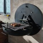 Corten Steel Wood Burning Fire Pits 0.8m Wall Mounted Charcoal Bbq for sale