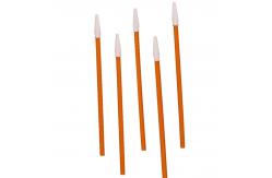 China Cleanroom Bend Flexible Paddle Polypropylene Handle Polyester Microfiber Head Cleaning Swabs supplier