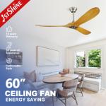 5 Speed Choice Remote Control Wood Ceiling Fan for Indoor Villa Energy Efficiency for sale