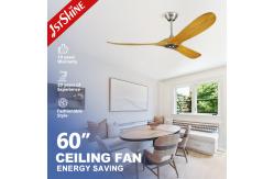 China Eco Silent Solid Wood Ceiling Fan Electric Power White Rotation supplier