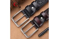 China Retro Embossed Men'S Casual Leather Belt 3.8CM Solid Pattern supplier