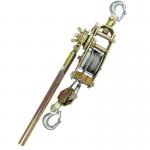 2T Double Hook Ratchet Wire Rope Cable Hand Puller With 6mm 2.4M Long Steel Rope for sale