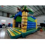 Customized Inflatable Bouncer With Slide Combo Jungle Monkey Inflatable Castle