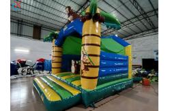China Customized Inflatable Bouncer With Slide Combo Jungle Monkey Inflatable Castle supplier