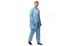 China Anti Static ESD Work Suit 98% Polyester 2% Carbon Clean Room Clothes supplier