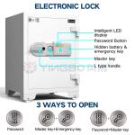 White Durable Fireproof Safe Box Multiple Fire Prevention Design YB/FW-68