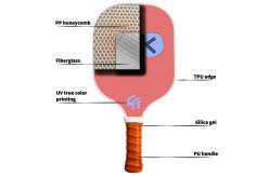 China High Rebound Fiberglass Pickleball Paddles Custom With Honeycomb Core supplier
