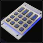 Waterproof Metal Backlit Numeric Keypad Light Transmitting LED Light Emitting Keypad