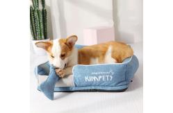 China Thickened Cat Nest Bed Square Washable High Back Plush For Autumn Winter supplier
