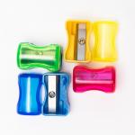 Yellow Red Blue 65Mn Handheld Pencil Sharpener Children for sale