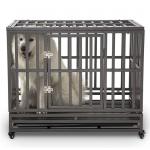 Horizontal Sliding Folding Dog Crate Stainless Steel