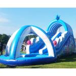 EN71 Child Outdoor Inflatable Water Slides With Pool Jumping Bounce House for sale