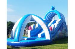 China EN71 Child Outdoor Inflatable Water Slides With Pool Jumping Bounce House supplier