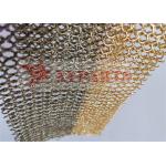 Architectural Metal Round Ring Mesh Curtain With SS Eletroplating