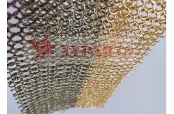 China Architectural Metal Round Ring Mesh Curtain With SS Eletroplating supplier
