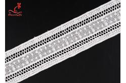 China 5.2cm Width Water Soluble Lace Trimming For Straight Skirt Tail Design supplier