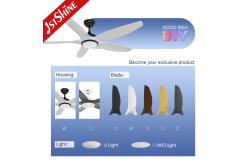 China 6 Speed Low Noise Dimmable LED Ceiling Fan ABS Blade DC Motor supplier