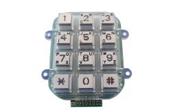 China Numeric Metal Keypad 4x3 Acess Control System IP65 12 Keys Dot Matrix Interface supplier