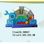 Inflatable Round Circle Obstacles Course Bouncy Castle 5*4*4m