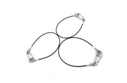 China PVC Coated Wire Rope Lanyard Assembly With Eye Screw Bolt / Carabiner Snap Hook supplier