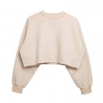 Drop Shoulder Slogan Embroidery Sweatshirt Customized Labels 100% Cotton