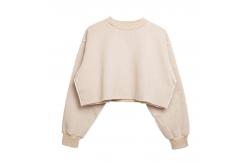 China Drop Shoulder Slogan Embroidery Sweatshirt Customized Labels 100% Cotton supplier