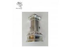 China High Polished Silver Swing Coffin Handle With Plastic Panel Covered supplier