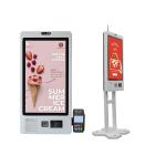 32 Inch Shopping Mall Automated Checkout Machine Touch Screen Digital Kiosk Printer QR Code Scanner for sale