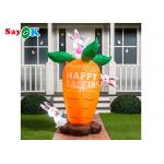 Garden Easter Inflatable Holiday Decorations Party Carrots And Cute Rabbit for sale