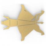 OEM Custom Sheet Metal Parts Personalized Laser Cut Bending Brass Origami Bull Sculpture Modern Metal Art for sale