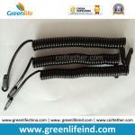 Plastic Black Slim Coiled Lanyard Pen Tether Stop Lost Cable