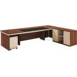 High Density Foam Inside Executive Wooden Office Table 2.8m / 3.2m for sale