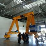 15 Ton Workshop Use Rubber Tyre Mobile Single Girder Gantry Crane for sale