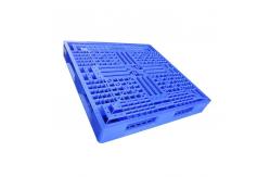 China Blue Single Side 1100 X 1100 Plastic Pallets For Warehouse Stockpile HDPE supplier