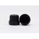 CRC Essential Oil Plastic Screw Caps Plastic Black With Insert 18mm Tamper Evident