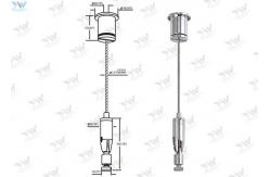 China Ø 1.2 Mm Stainless Steel Wire Light Hanging Kit Swivel Adjustable Cable Gripper supplier