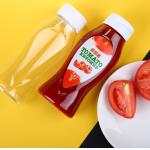 PETG Clear Ketchup Plastic Seasoning Bottles ODM 450ml for sale