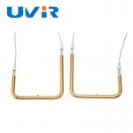 230V 910W U Type Heating Element Tube Gold Reflector Quartz Parts for sale