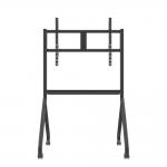 Aluminum Alloy Steel Mobile Tv Stand Adjustable Trolley For Smart Tv Monitors Game Screen 65 To 86 Inch for sale