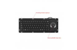 China Low-cost Rugged Panelmount Plastic Keyboard With Tiny Trackball and 68 Keys supplier