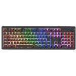 104-Key Wired Keyboard Multimedia FN Keys Rainbow Light ABS + black Keycaps+ Silver Membrance 510g Lightweight Body for sale