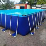 Hot Selling PVC Rectangular Metal Frame Above Ground Swimming Pool for sale