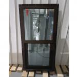 PVC Frame Vinyl Hung Window Upward Sliding Hung Brown Window