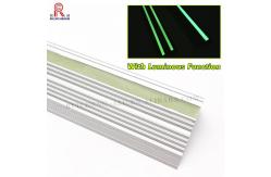 China Non Slip Aluminium Stair Nosing Edge Trim , Luminous  3mm Metal Step Protector supplier