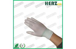 China Breathable ESD Hand Gloves Knitted Nylon Material With PU Coated Finger Tip supplier