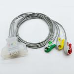 TPU ISO13485 HP PH Telemetry ECG Cables 3 Leads Grabber for sale