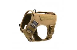China Plastic Tactical Dog Harness For Hiking Training Brown supplier