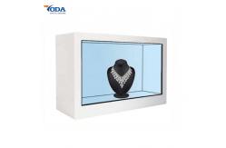 China Transparent Advertising Interactive LCD Modern Video Display ShowCases supplier