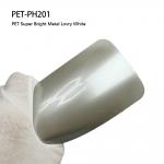 PET-PH201 PET Super Bright Metal Lovry White Car Body Sticker UV Resistant Vinyl Wrap Automotive Film for sale